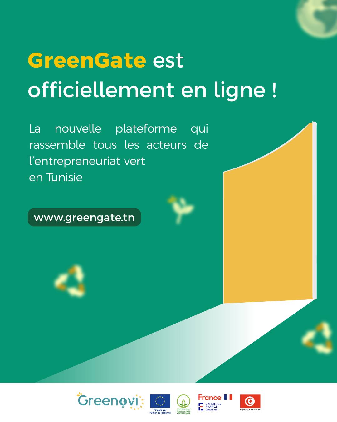 GreenGate plateforme en ligne entrepreneuriat vert tunisie Greenov’i