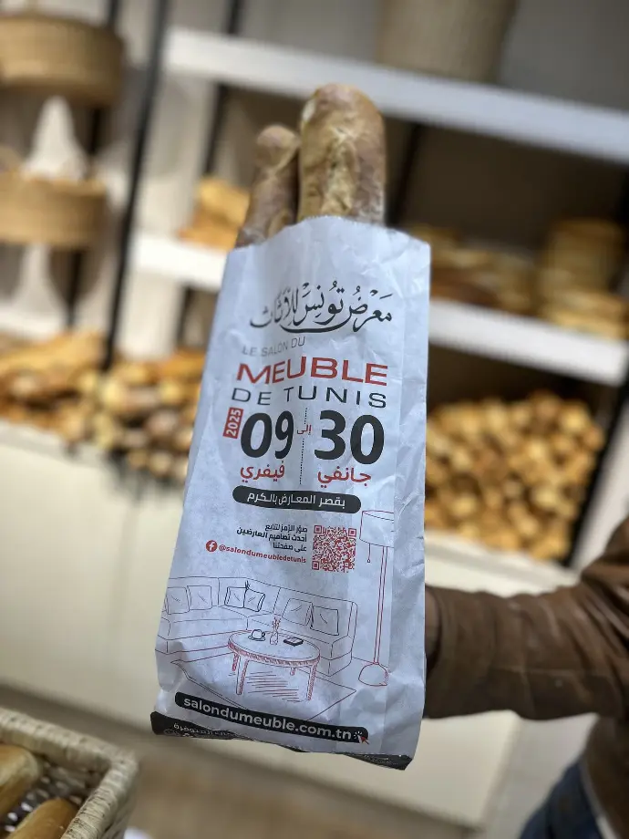 sac à pain publicitaire campagne affichage foire kram tunisie